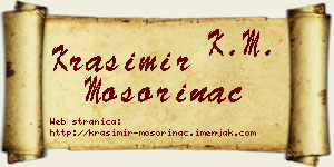 Krasimir Mošorinac vizit kartica
